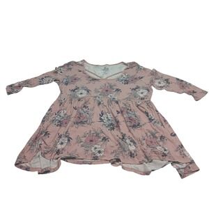 Torrid Super Soft Knits Floral Pink‎ Tunic Top Women Size 1